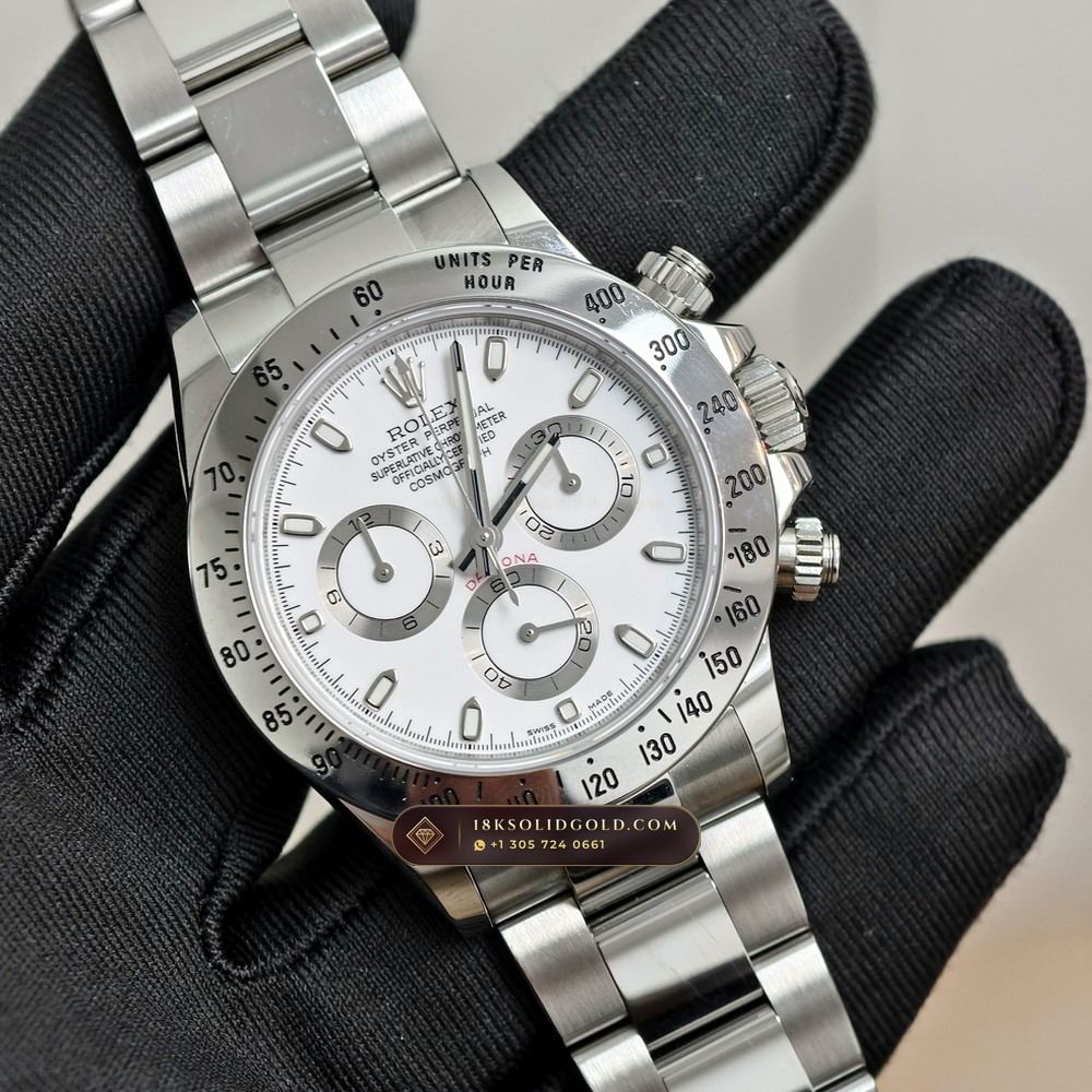 Rolex Cosmograph Daytona Hand-Chamfered Bevel Spec Reference 116520 — Salon Edition angle 3