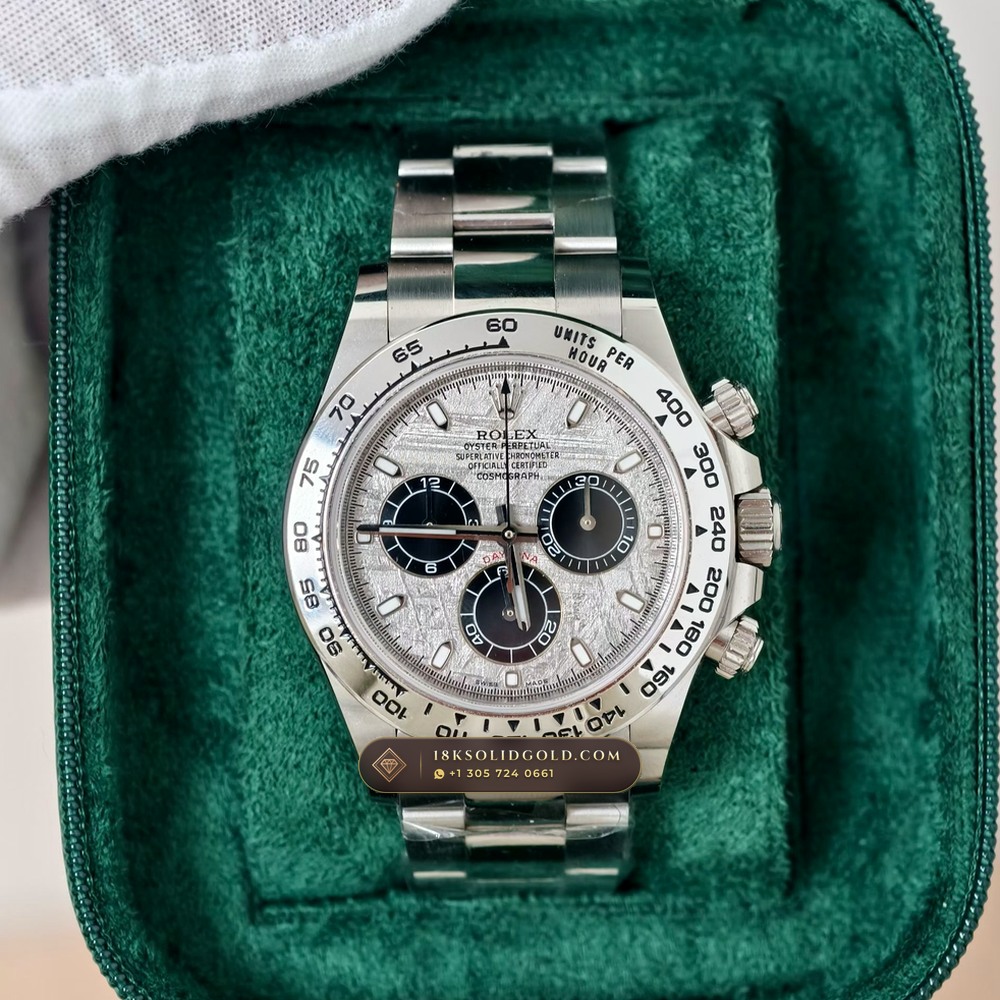 Rolex Cosmograph Daytona Gibeon Meteorite Dial 18K White Gold Reference 116509 — Hallmarked Edition