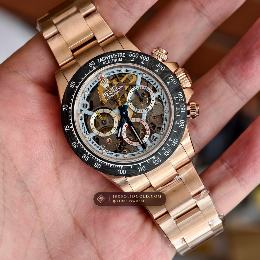 Rolex Cosmograph Daytona Artisans de Geneve Skeleton Edition Reference 116500LN — Salon Edition angle 2