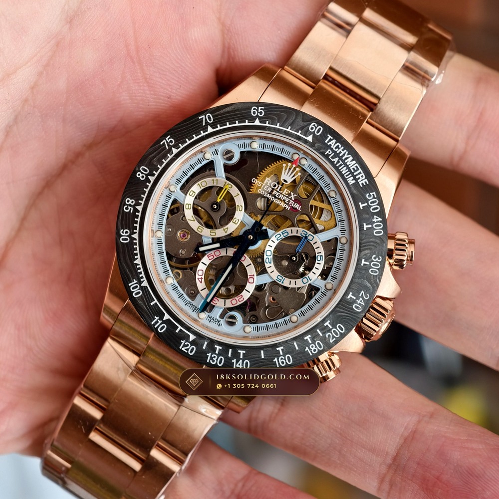 Rolex Cosmograph Daytona Artisans de Geneve Skeleton Edition Reference 116500LN — Salon Edition angle 3