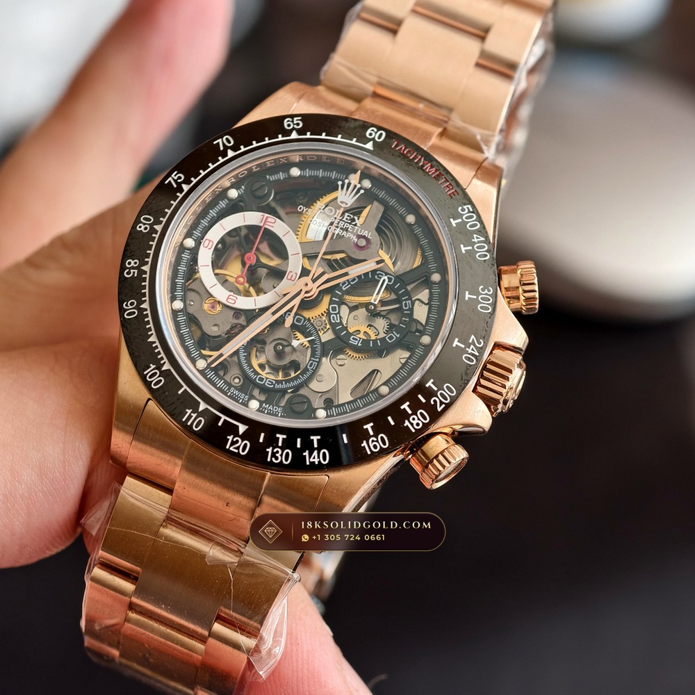 Rolex Cosmograph Daytona Artisans de Geneve Skeleton Edition Geneva Atelier Spec Reference 116500LN — Salon Edition angle 3