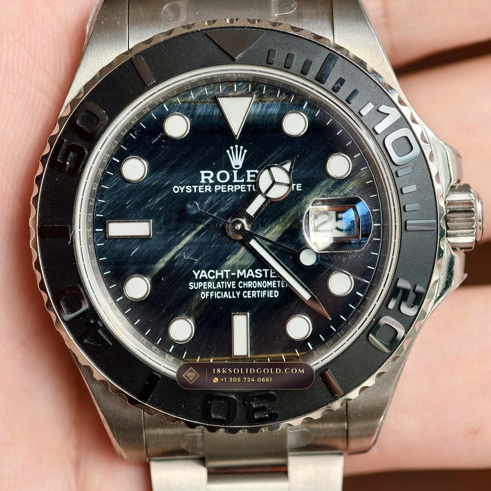 Rolex Yacht-Master 42 RLX Titanium Falcon Eye Stone Dial Reference 226627 — Salon Edition angle 3