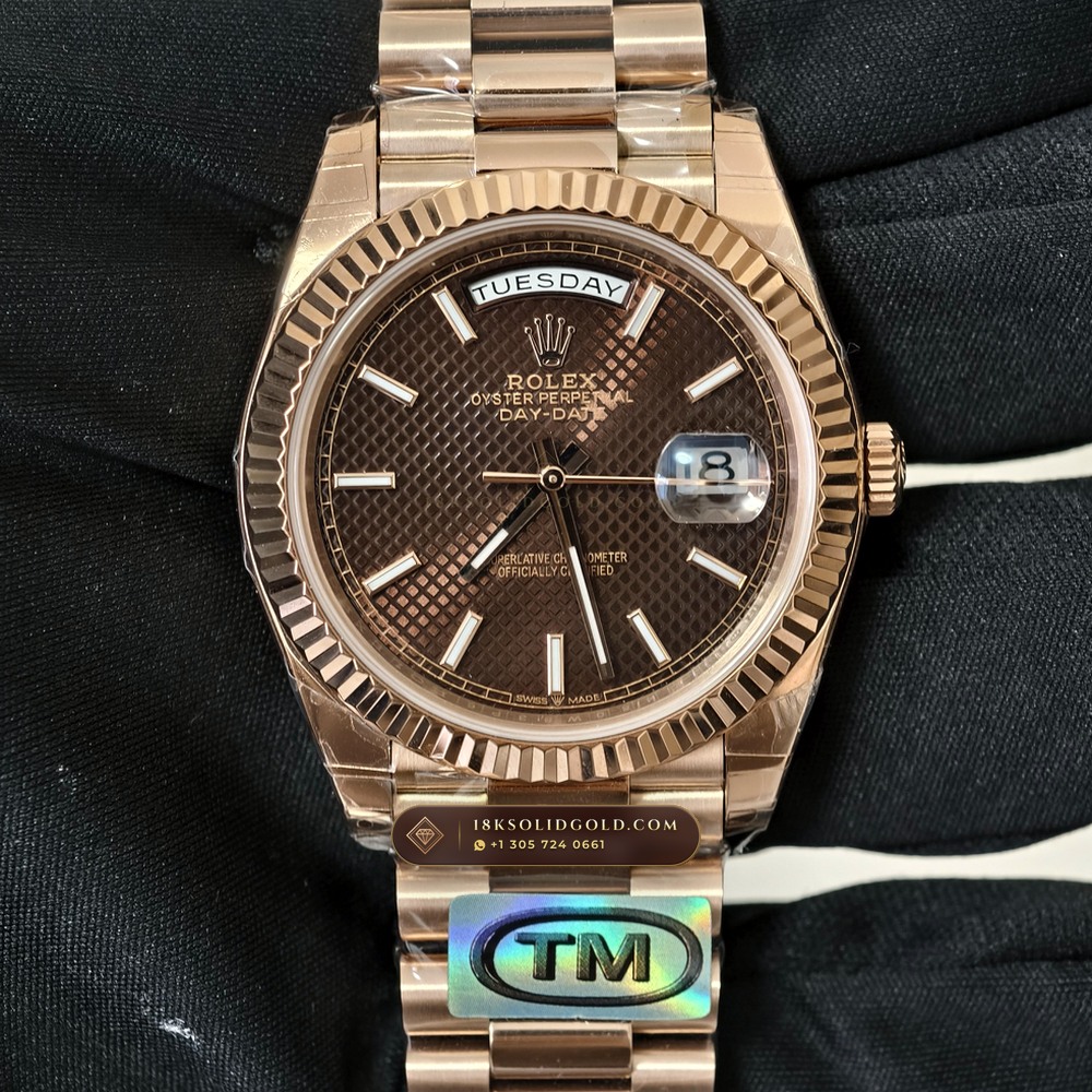 Rolex Day-Date 40 18K Everose Gold Geneva Atelier Spec Reference 228235 — Hallmarked Edition
