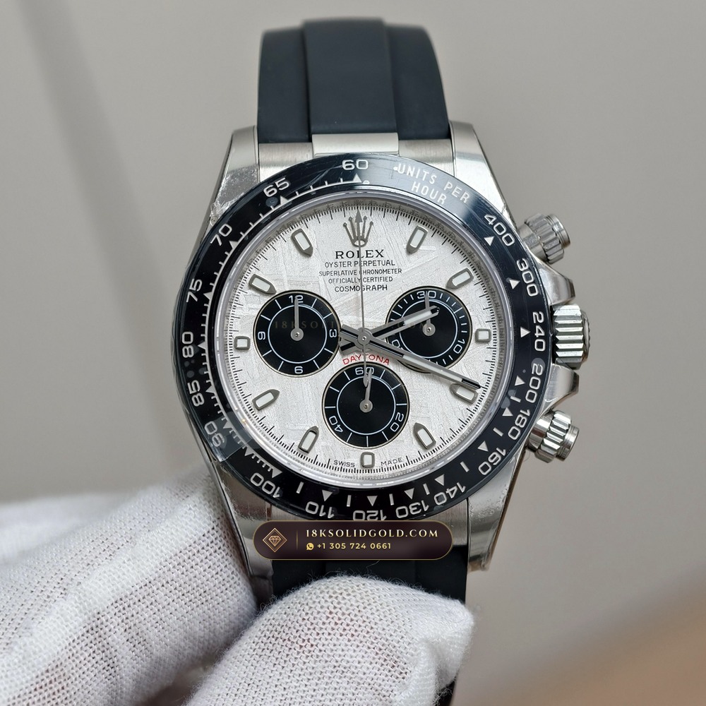 Rolex Cosmograph Daytona Gibeon Meteorite Dial 18K White Gold Reference 116519LN — Hallmarked Edition