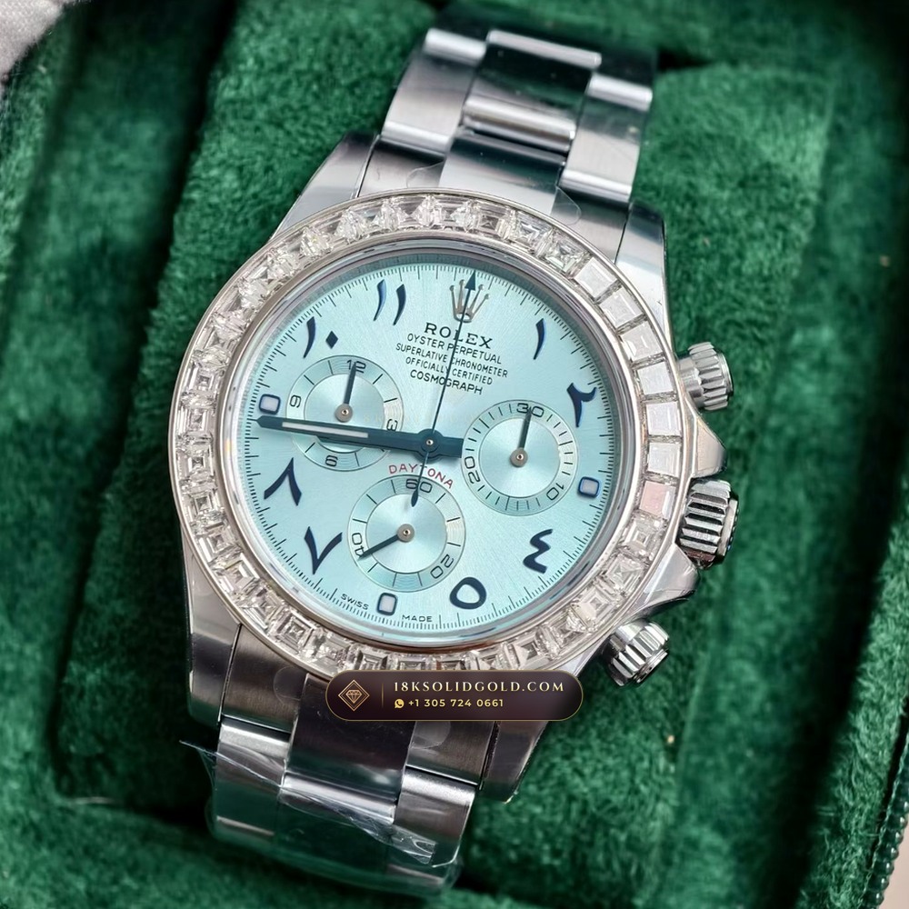 Rolex Cosmograph Daytona Diamond-Set Bezel 950 Platinum Reference 116576TBR — Hallmarked Edition angle 2