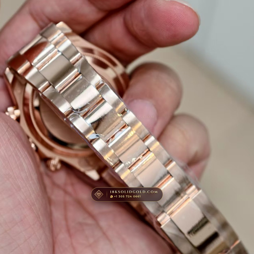 Rolex Cosmograph Daytona 18K Everose Gold Master Watchmaker Spec Reference 126505 — Hallmarked Edition — Studio Gallery Plate IX in 18K Rose Gold Au750 (216.8g Verified Mass, Rolex Manufacture Cal. 4131 - 72h Power Reserve)