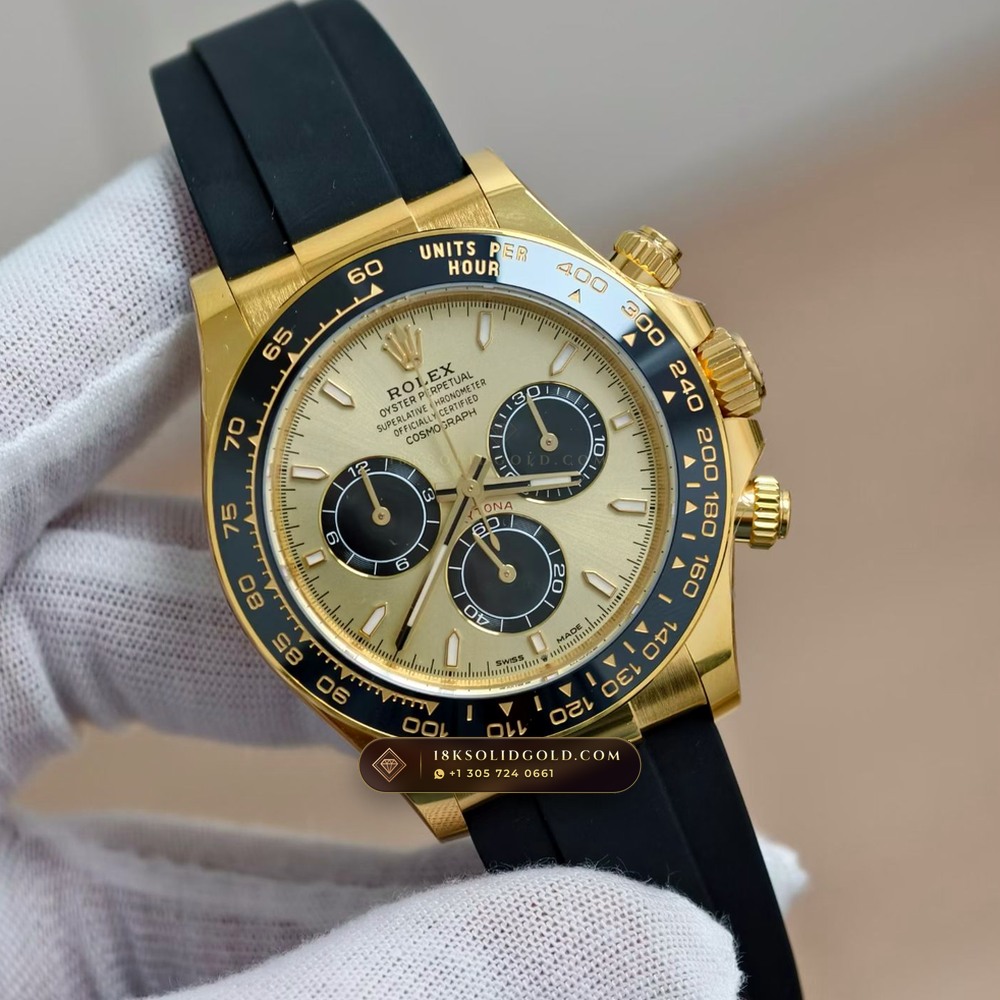 Rolex Cosmograph Daytona 18K Yellow Gold Reference 126518 — Hallmarked Edition angle 2