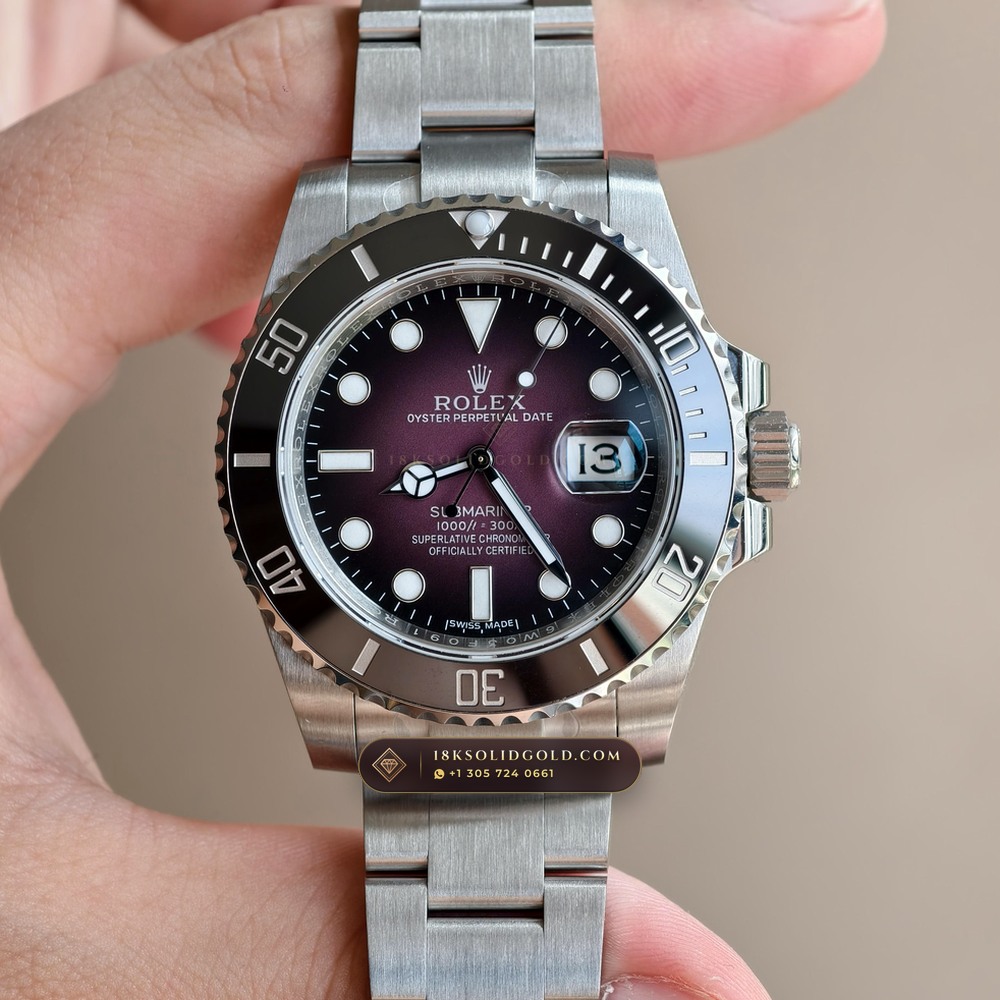 Rolex Submariner Date 41mm Custom Purple Ombre Dial Reference 126610LN — Salon Edition