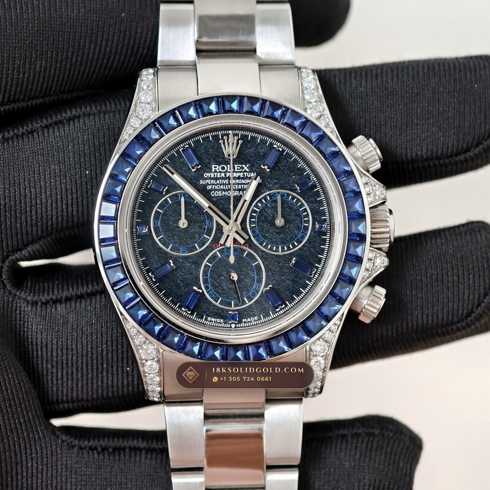 Rolex Cosmograph Daytona Black Obsidian Dial & Sapphire Bezel 18K White Gold 5-Axis CNC Case Reference 126599TSA — Hallmarked Edition
