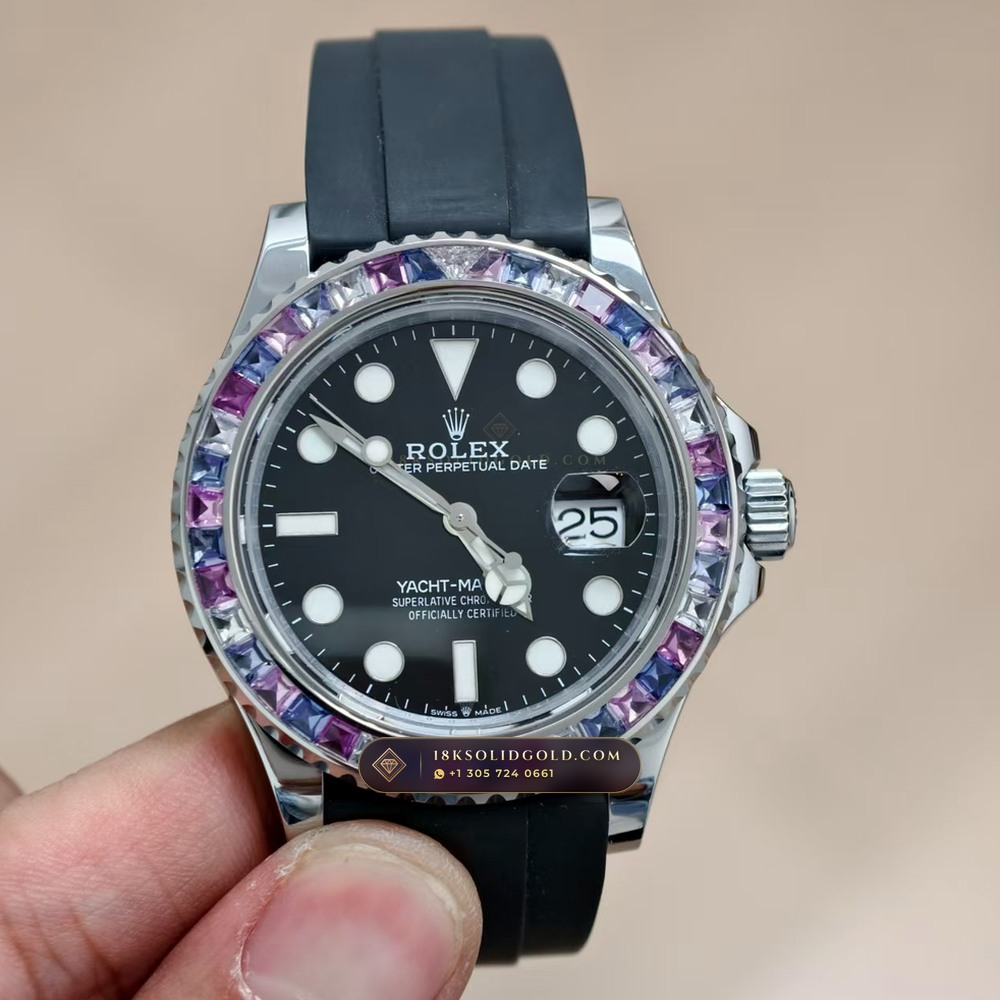 Rolex Yacht-Master 42 Diamond-Set Bezel 18K White Gold Reference 226659 — Hallmarked Edition