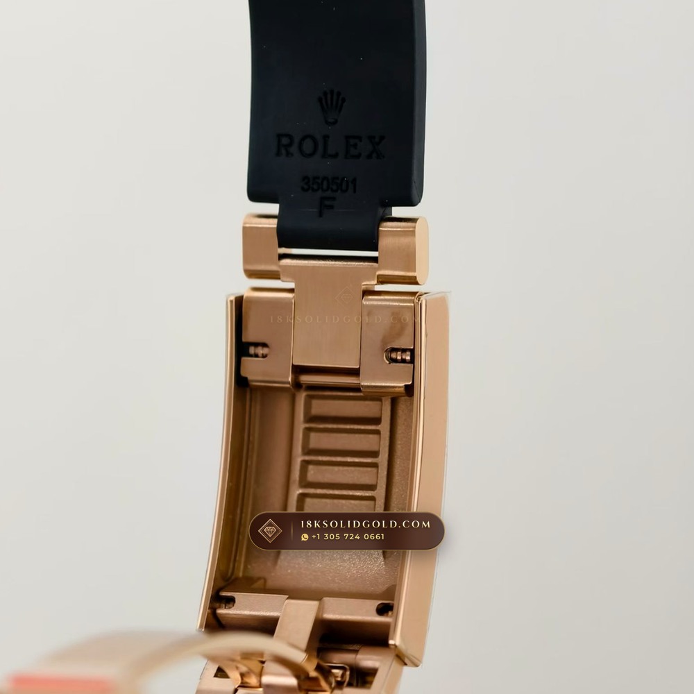 Rolex Cosmograph Daytona 18K Everose Gold Hand-Chamfered Bevel Spec Reference 126515LN — Hallmarked Edition — Studio Gallery Plate VII in 18K Rose Gold Au750 (160.3g Verified Mass, Rolex Manufacture Cal. 4131 - 72h Power Reserve)