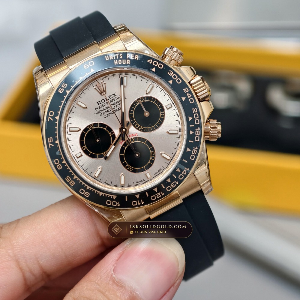 Rolex Cosmograph Daytona 18K Everose Gold Sapphire Caseback Spec Reference 126515LN — Hallmarked Edition angle 2