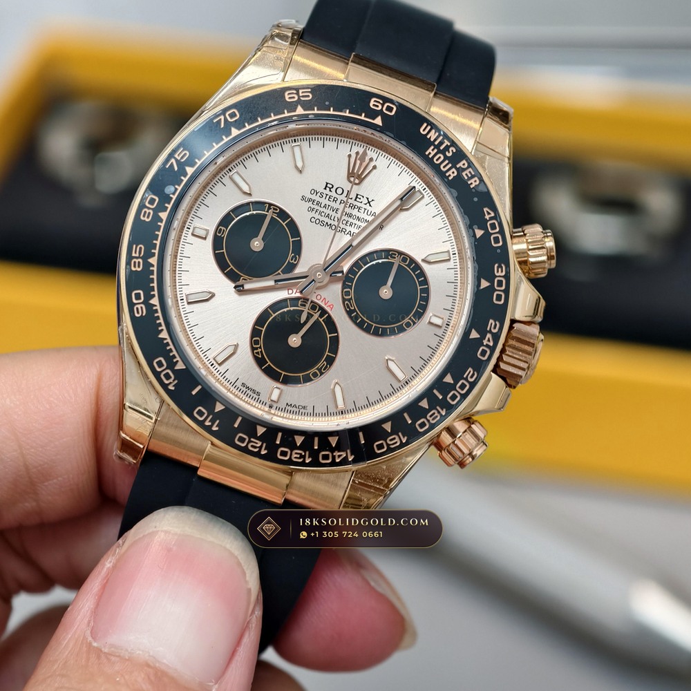 Rolex Cosmograph Daytona 18K Everose Gold Sapphire Caseback Spec Reference 126515LN — Hallmarked Edition angle 3