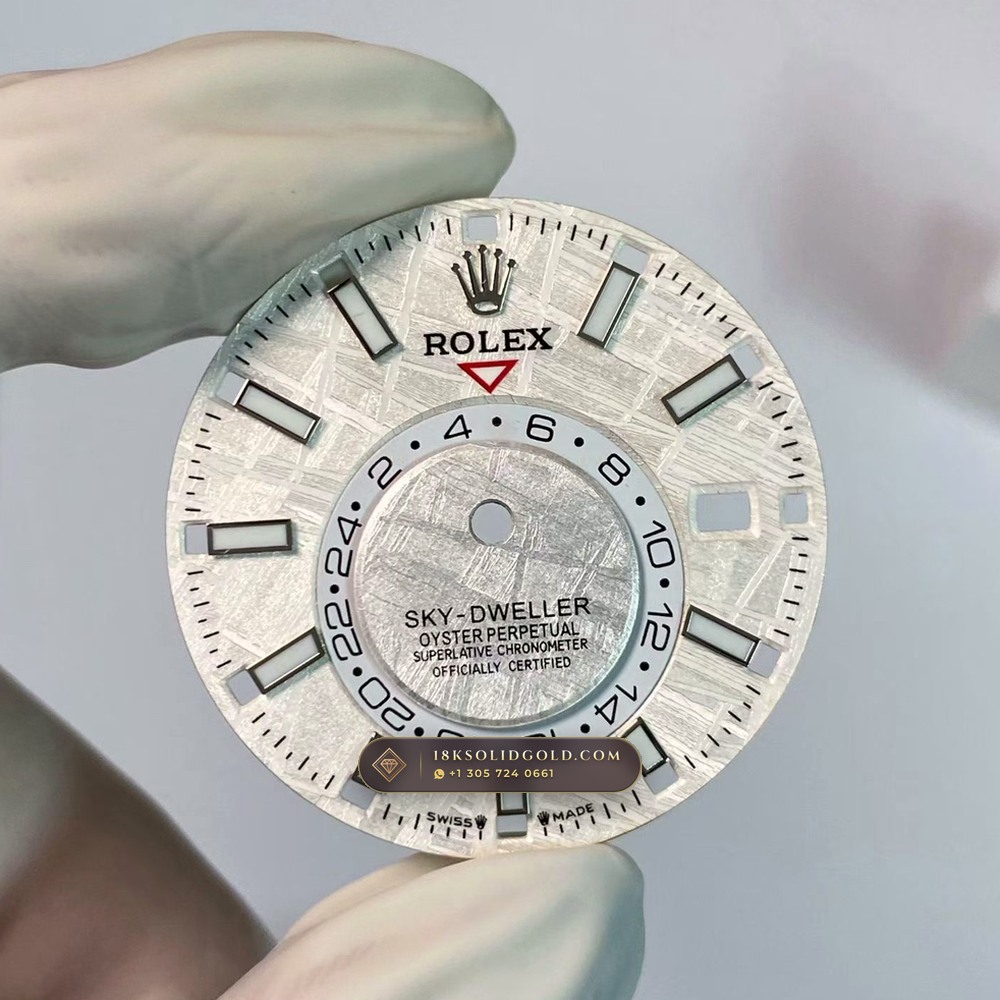 Rolex Sky-Dweller Gibeon Meteorite Dial 18K Everose Gold Reference 336935 — Hallmarked Edition angle 3
