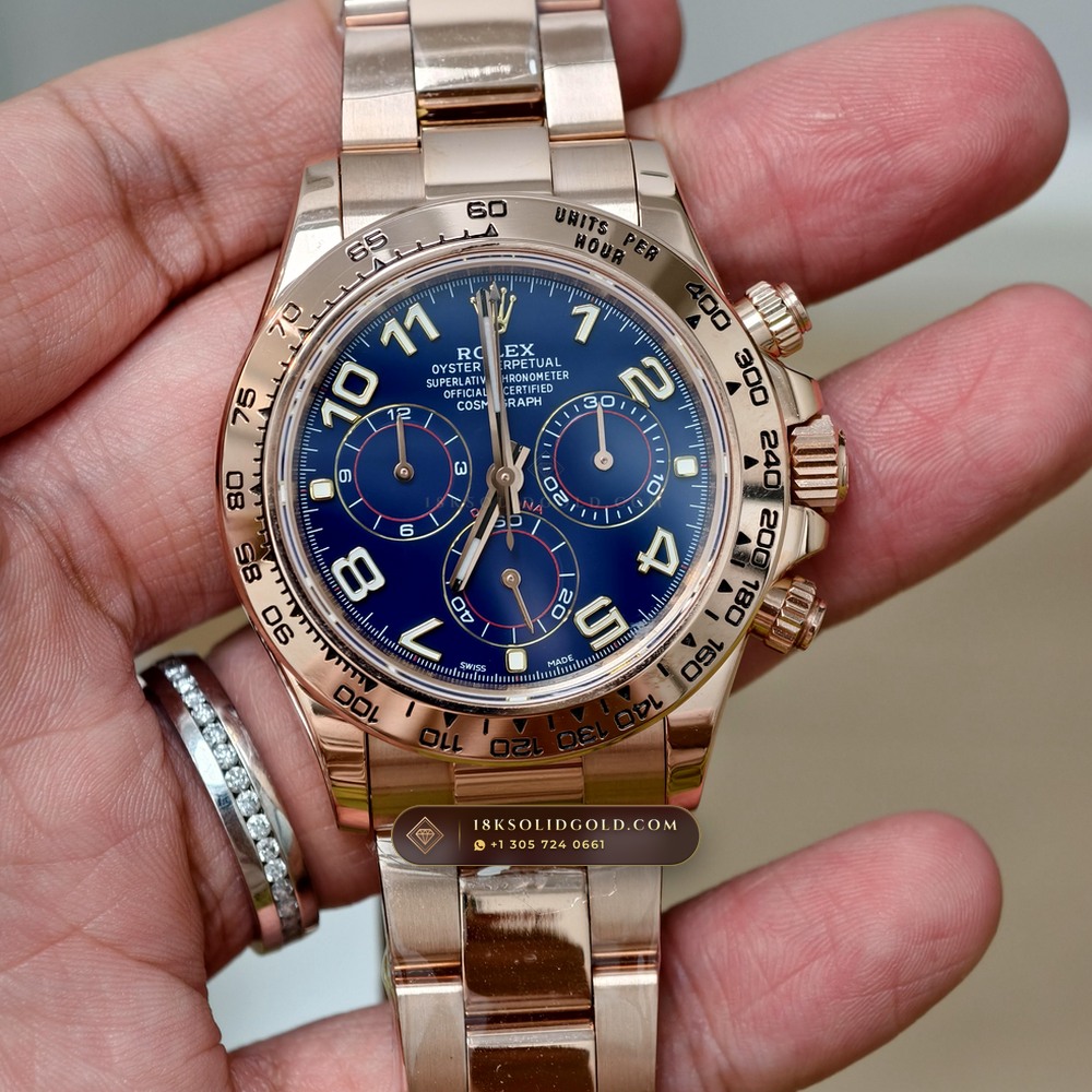 Rolex Cosmograph Daytona Racing Arabic Dial 18K Everose Gold Reference 126505 — Hallmarked Edition