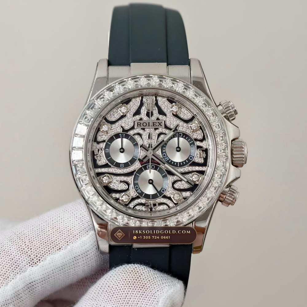 Rolex Cosmograph Daytona 18K White Gold Deep Crystal Optics 5-Axis CNC Case Reference 116589TBR — Hallmarked Edition
