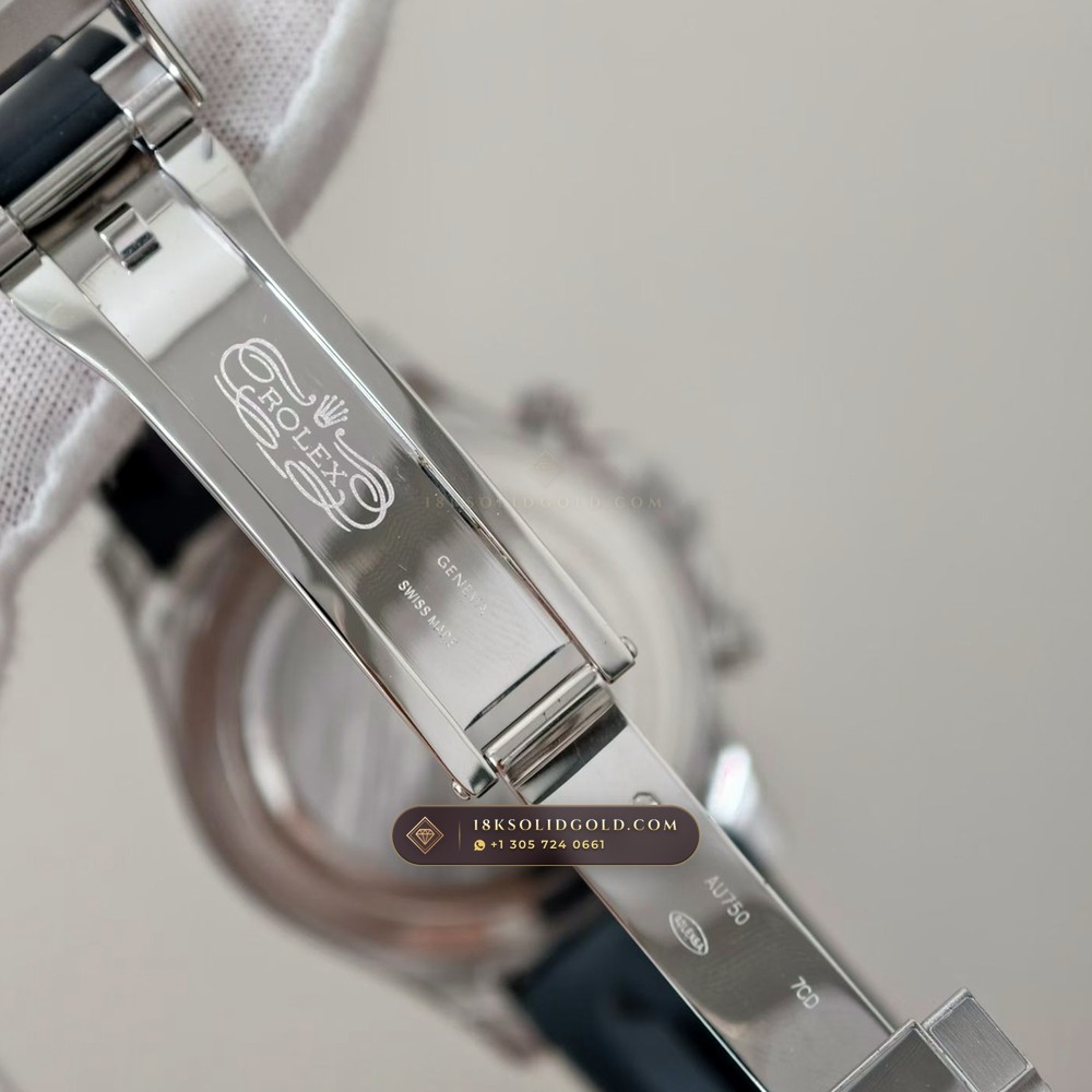 Rolex Cosmograph Daytona 18K White Gold Deep Crystal Optics 5-Axis CNC Case Reference 116589TBR — Hallmarked Edition — Studio Gallery Plate VII in 18K White Gold Au750 (160.2g Verified Mass, Rolex Manufacture Cal. 4130 - 72h Power Reserve)