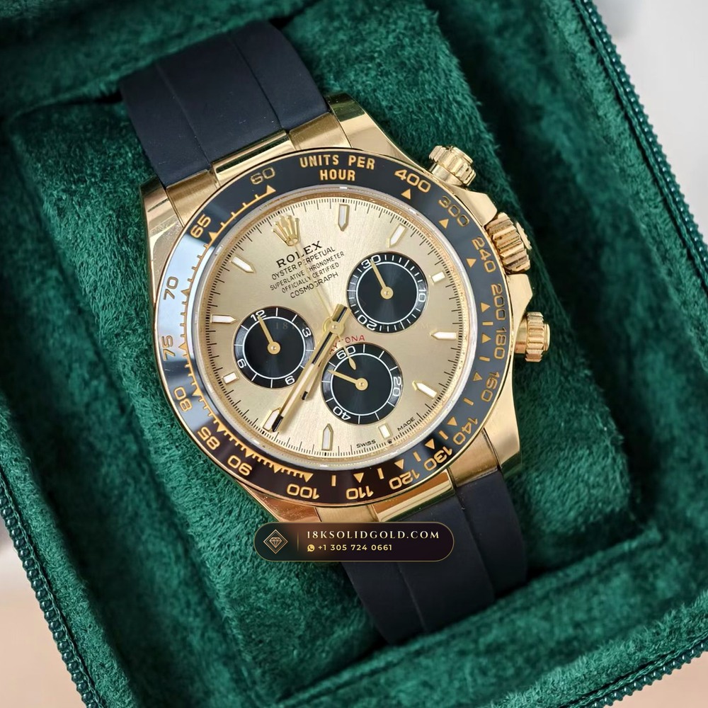 Rolex Cosmograph Daytona 18K Yellow Gold 5-Axis CNC Case Reference 126518LN — Hallmarked Edition angle 2