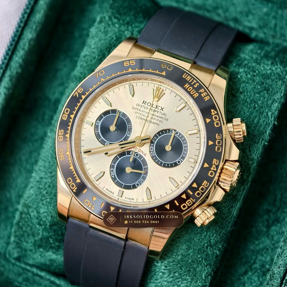 Rolex Cosmograph Daytona 18K Yellow Gold 5-Axis CNC Case Reference 126518LN — Hallmarked Edition angle 3