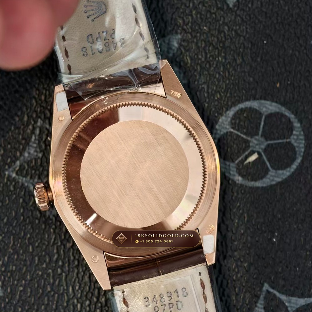 Rolex Day-Date 36 Gibeon Meteorite Dial 18K Everose Gold Reference 118135 — Hallmarked Edition — Studio Gallery Plate VIII in 18K Rose Gold Au750 (118.9g Verified Mass, Rolex Manufacture Cal. 3155)