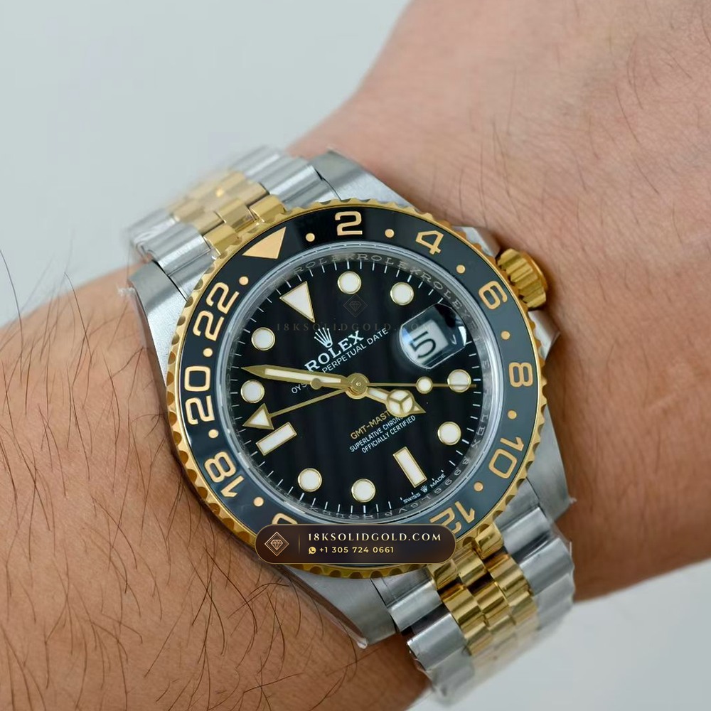 Rolex GMT-Master II Guinness / Zombie Grey & Black Cerachrom 18K Everose Gold Reference 126715CHNR — Hallmarked Edition — Studio Gallery Plate VIII in 18K Rose Gold Au750 (225.4g Verified Mass, Rolex Manufacture Cal. 3285 - 70h Power Reserve)