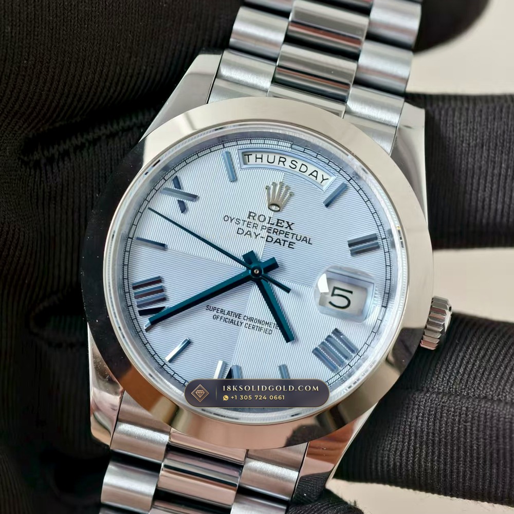 Rolex Day-Date 40 950 Platinum Reference 228206 — Hallmarked Edition angle 2