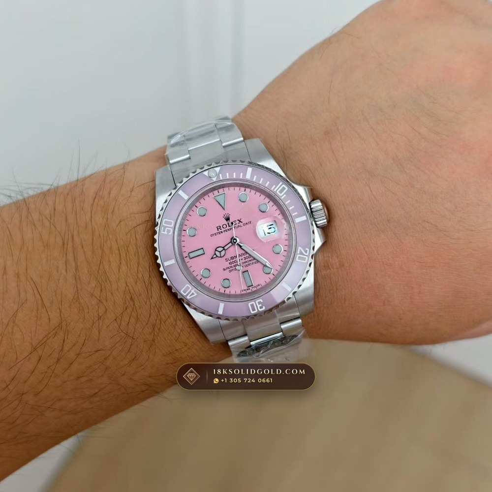 Rolex Submariner Date Blaken Custom Pink Dial Edition Reference 126610LN — Salon Edition — Studio Gallery Plate VIII in 904L Stainless Steel Custom Architecture (156.2g Verified Mass, Rolex Manufacture Cal. 3235 - 70h Power Reserve)