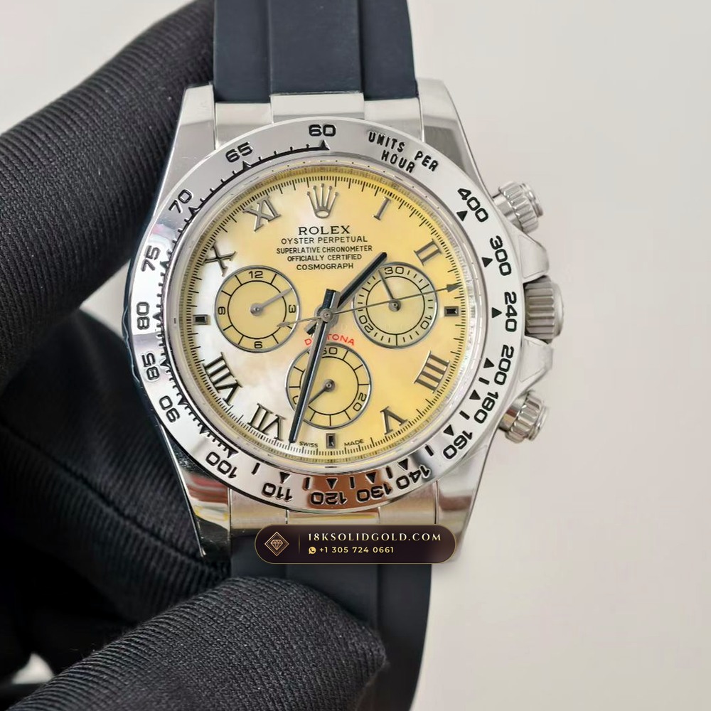 Rolex Cosmograph Daytona Beach Yellow Mother-of-Pearl Collector Edition 18K Yellow Gold Reference 116518 — Hallmarked Edition