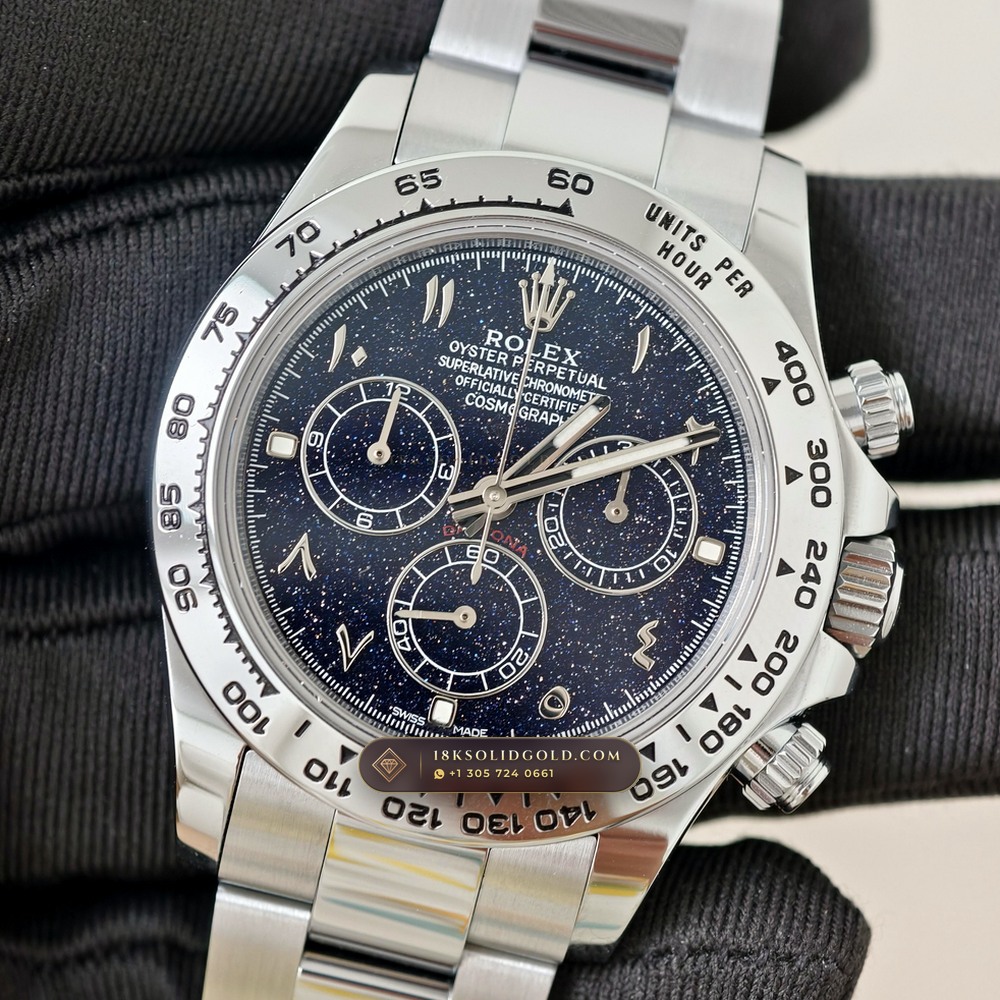Rolex Cosmograph Daytona Starry Sky Dial 18K White Gold Reference 126509 — Hallmarked Edition angle 2