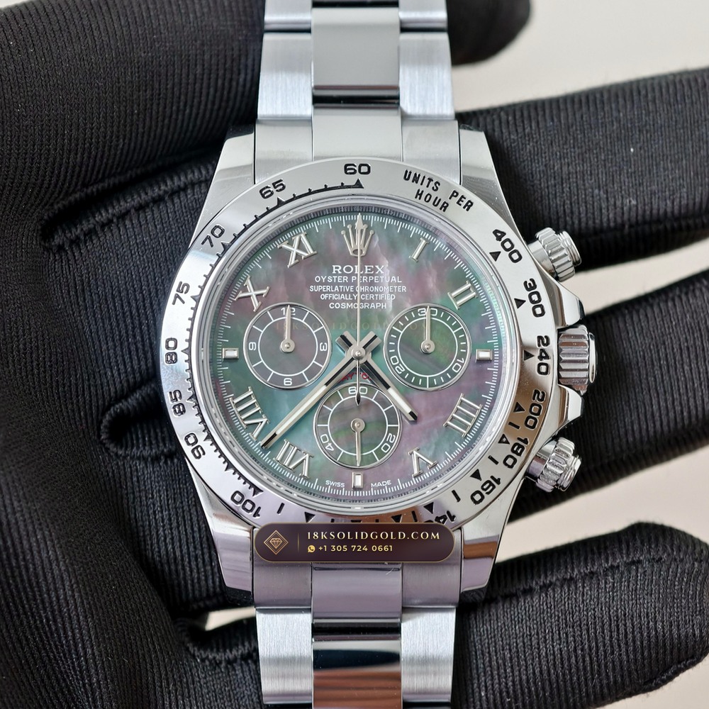 Rolex Cosmograph Daytona Tahitian Mother-of-Pearl Dial 18K White Gold Reference 126509 — Hallmarked Edition