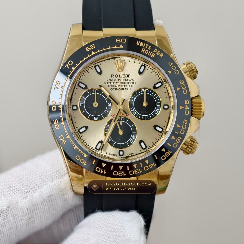 Rolex Cosmograph Daytona 18K Yellow Gold Geneva Atelier Spec Reference 116518LN — Hallmarked Edition