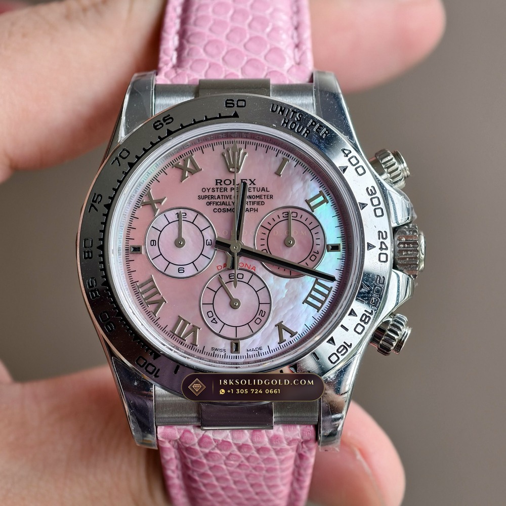 Rolex Cosmograph Daytona Beach Chrysoprase Green Mother-of-Pearl 18K White Gold Reference 116519 — Hallmarked Edition