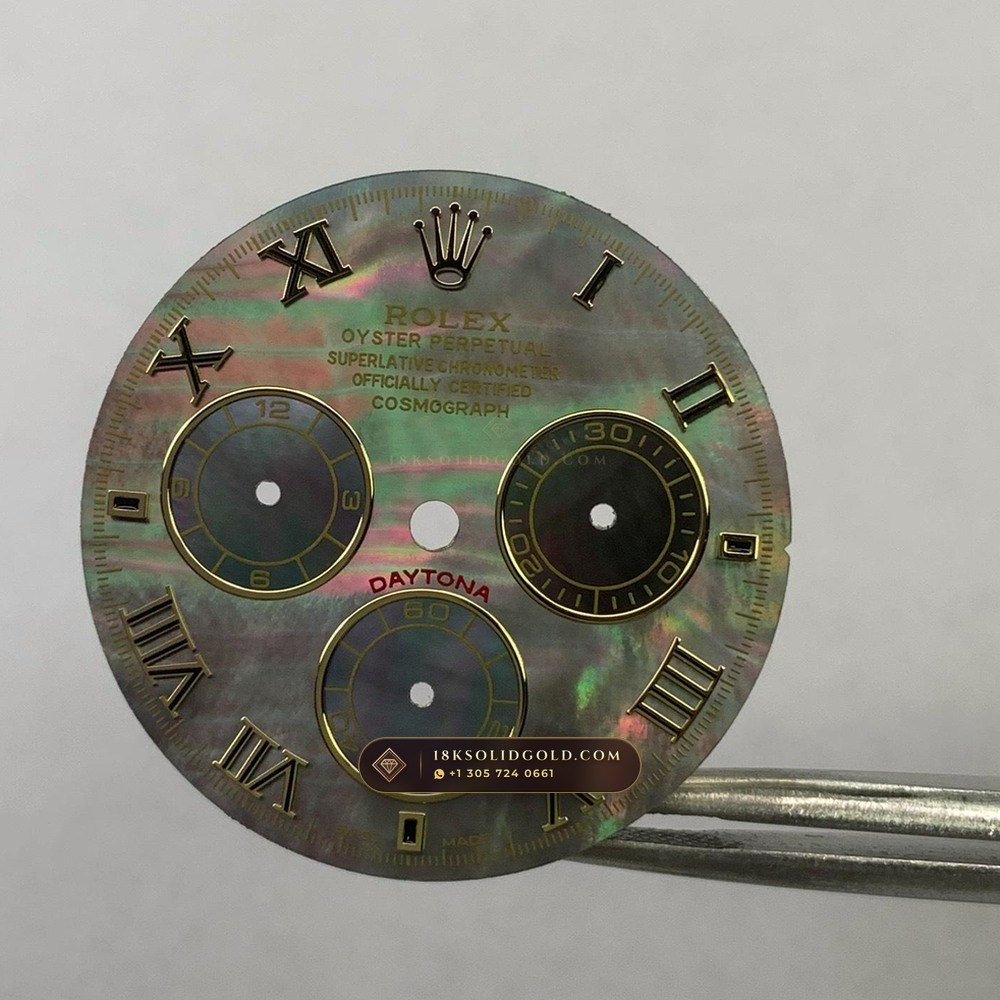 Rolex Cosmograph Daytona Tahitian Mother-of-Pearl Dial 18K White Gold Geneva Atelier Spec Reference 126509 — Hallmarked Edition — Studio Gallery Plate VII in 18K White Gold Au750 (216.3g Verified Mass, Rolex Manufacture Cal. 4131 - 72h Power Reserve)