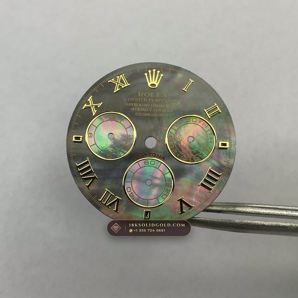 Rolex Cosmograph Daytona Tahitian Mother-of-Pearl Dial 18K White Gold Geneva Atelier Spec Reference 126509 — Hallmarked Edition — Studio Gallery Plate VIII in 18K White Gold Au750 (216.3g Verified Mass, Rolex Manufacture Cal. 4131 - 72h Power Reserve)
