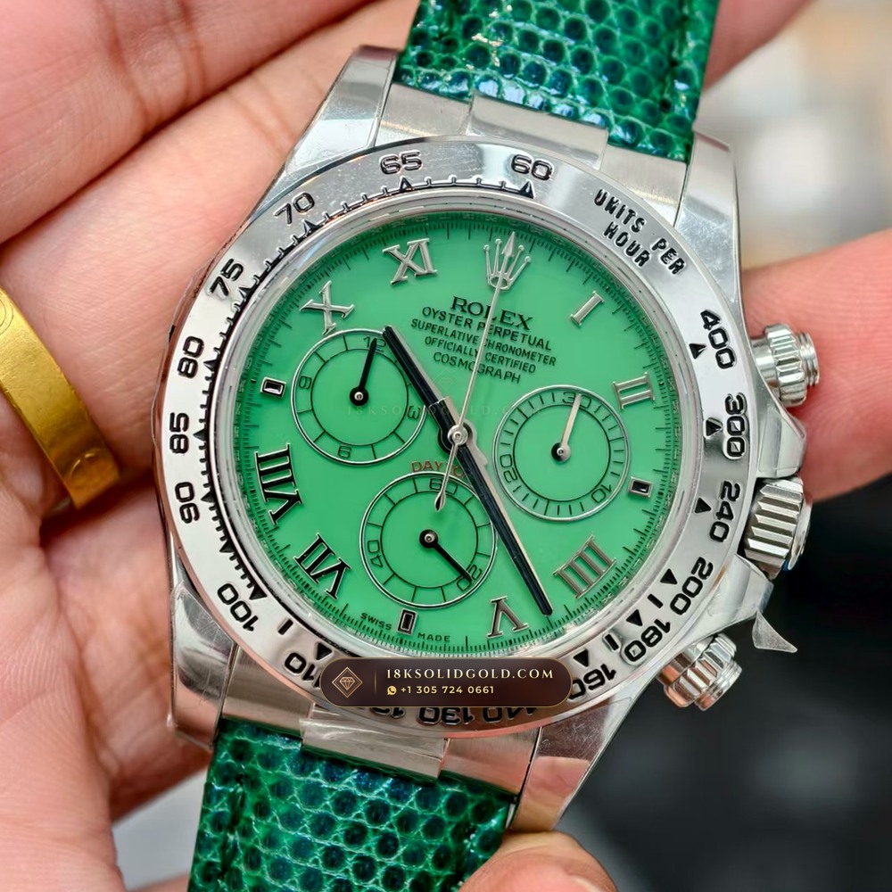 Rolex Cosmograph Daytona Beach Pink Mother-of-Pearl Strap Edition 18K White Gold Reference 116519 — Hallmarked Edition angle 3
