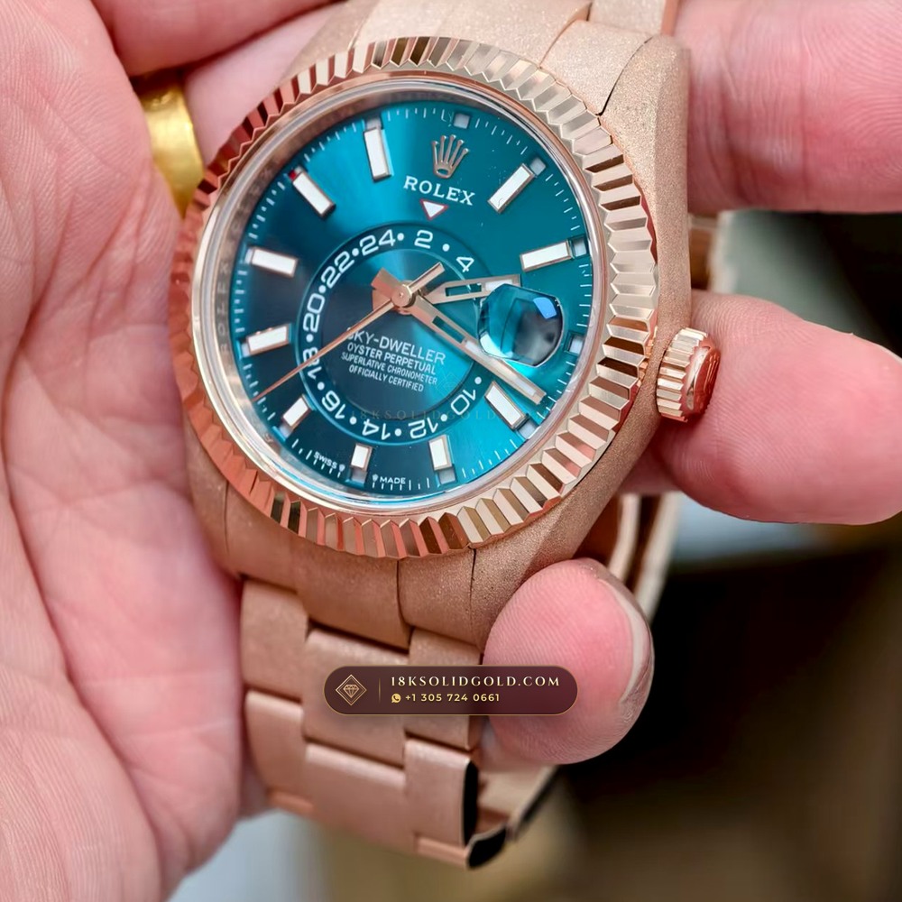 Rolex Sky-Dweller 18K Everose Gold Reference 336935 — Hallmarked Edition angle 3
