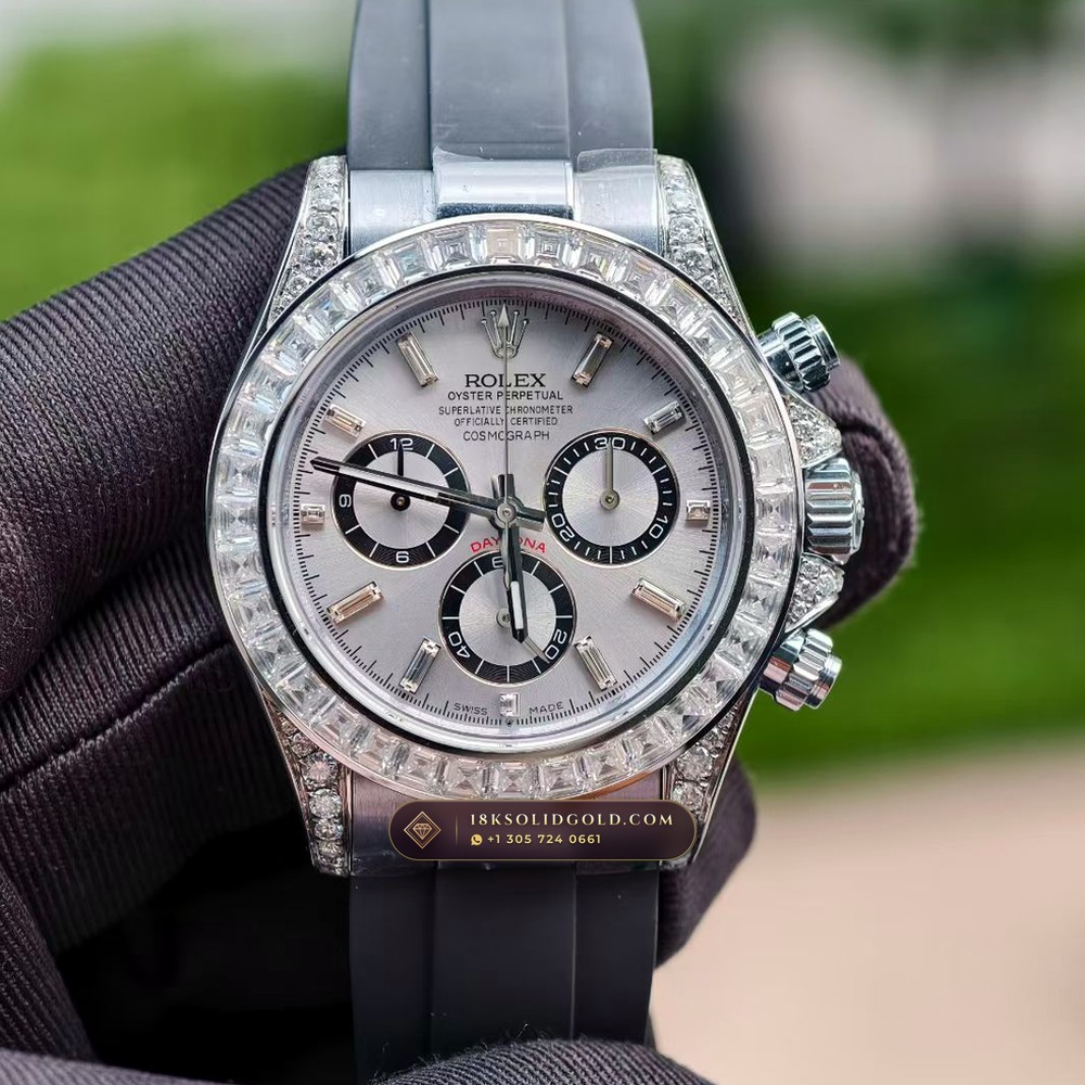 Rolex Cosmograph Daytona Diamond-Set Bezel 18K White Gold Reference 126539TBR — Hallmarked Edition