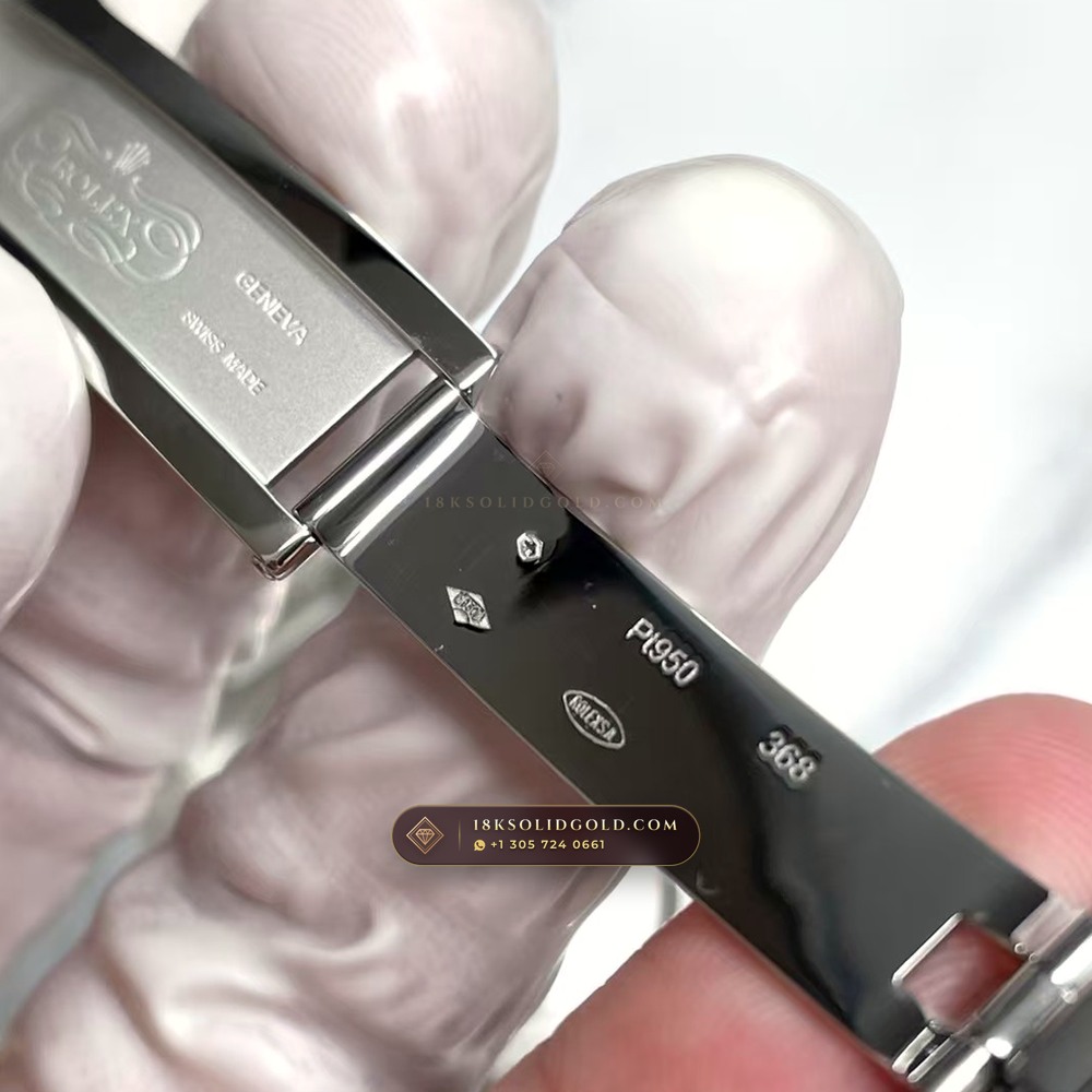 Rolex Day-Date 40 Ice-Blue Sunray Dial 950 Platinum Reference 228206 — Hallmarked Edition — Studio Gallery Plate VII in 950 Platinum Pt950 (286.0g Verified Mass, Rolex Manufacture Cal. 3255 - 70h Power Reserve)