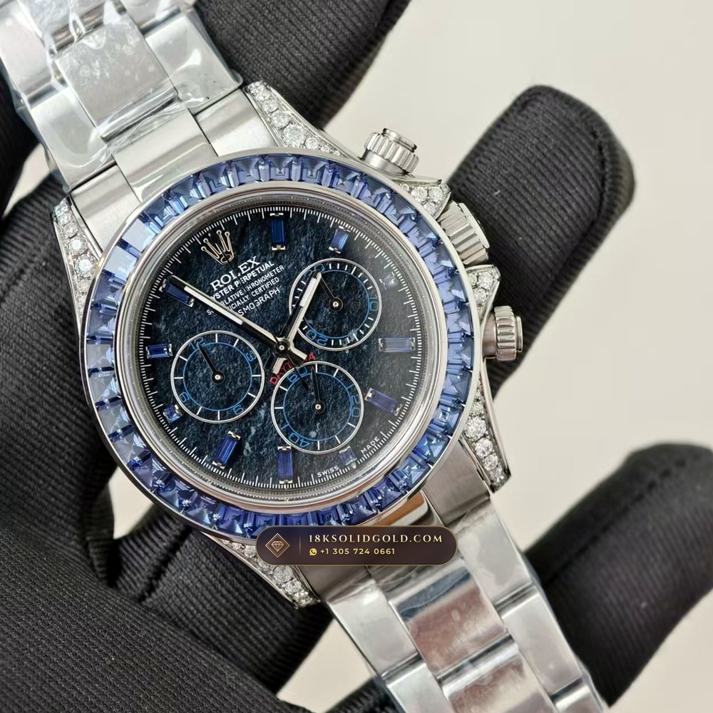 Rolex Cosmograph Daytona Diamond-Set Bezel 18K White Gold Reference 126599TSA — Hallmarked Edition angle 2