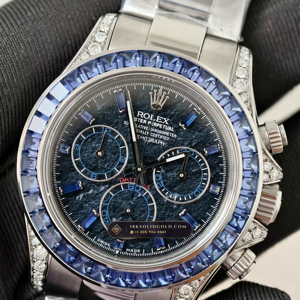 Rolex Cosmograph Daytona Diamond-Set Bezel 18K White Gold Reference 126599TSA — Hallmarked Edition angle 3