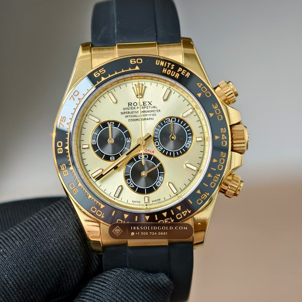Rolex Cosmograph Daytona 18K Yellow Gold Deep Crystal Optics Reference 126518 — Hallmarked Edition