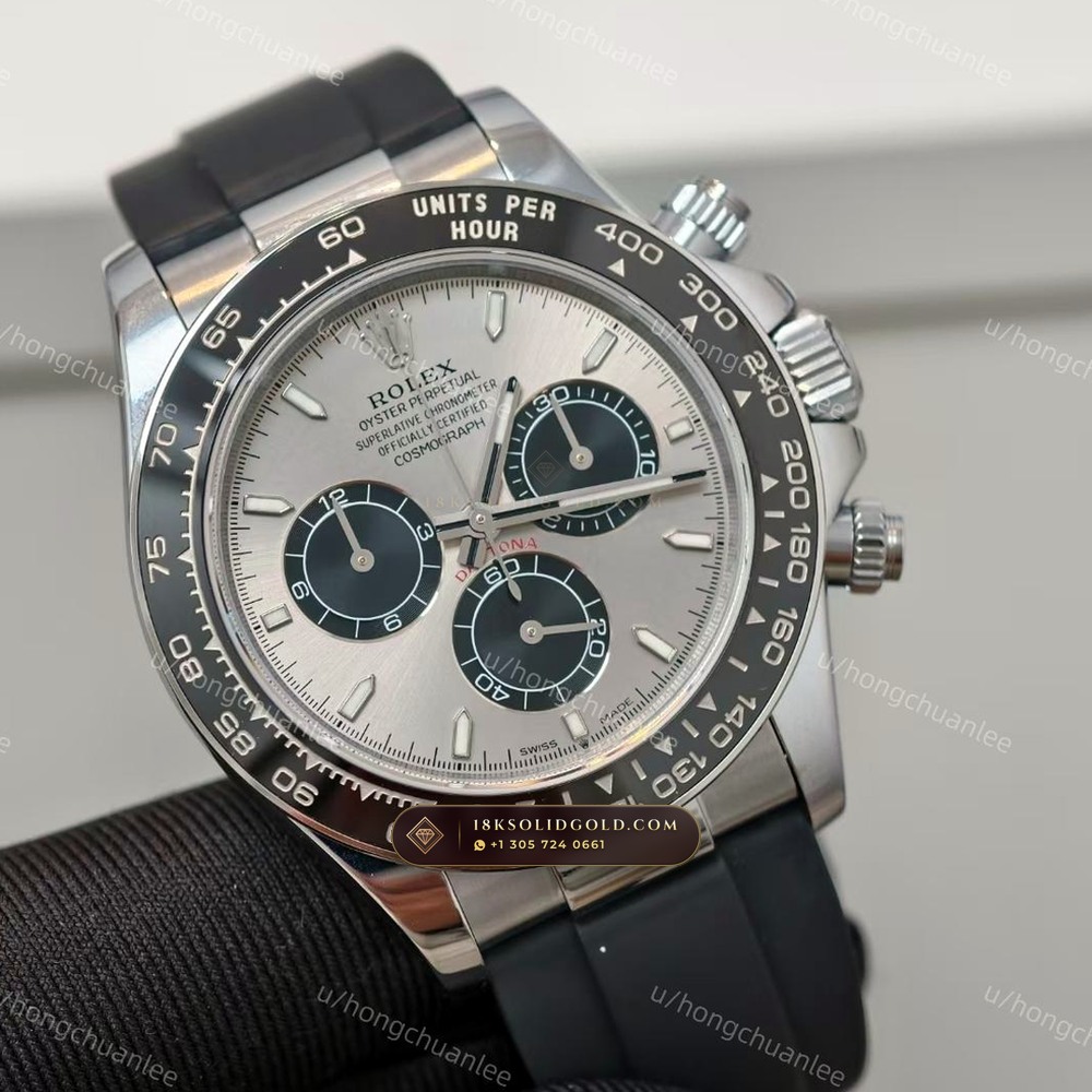 Rolex Cosmograph Daytona Cement Grey & Ice Blue Dial 950 Platinum Reference 126506 — Hallmarked Edition angle 2
