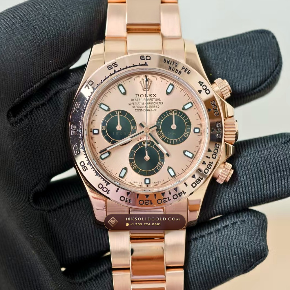 Rolex Cosmograph Daytona 18K Everose Gold Sapphire Caseback Spec Reference 116505 — Hallmarked Edition