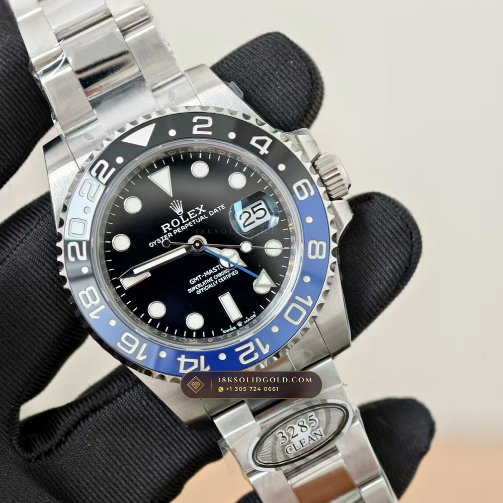 Rolex GMT-Master II Batman Blue & Black Oyster Reference 126710BLNR — Salon Edition angle 2