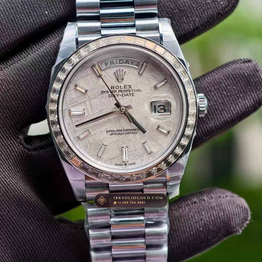 Rolex Day-Date 40 Gibeon Meteorite Dial 18K Everose Gold Reference 228235 — Hallmarked Edition