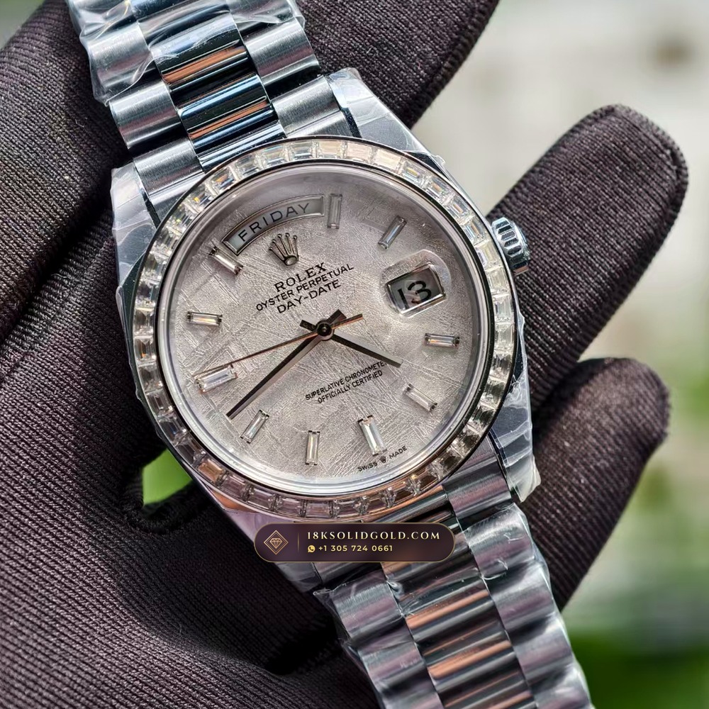 Rolex Day-Date 40 Gibeon Meteorite Dial 18K Everose Gold Reference 228235 — Hallmarked Edition angle 2