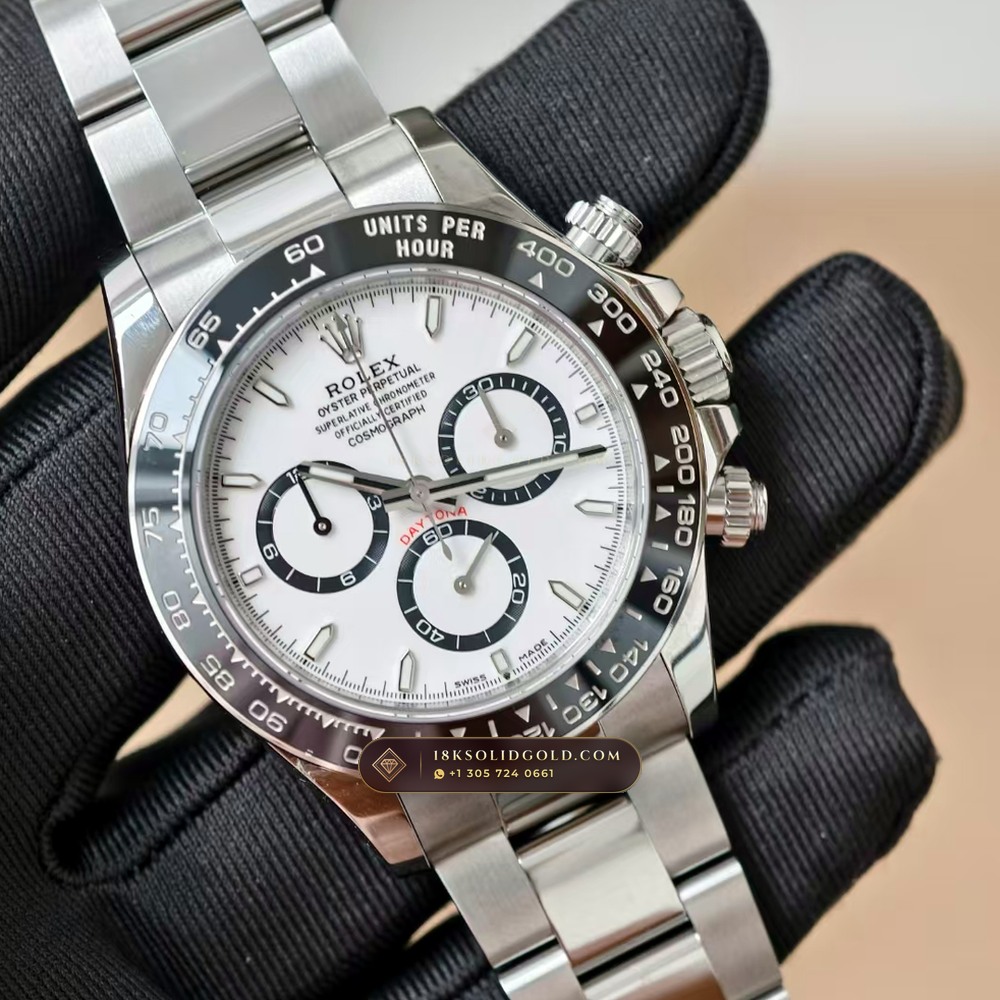 Rolex Cosmograph Daytona High-Contrast White & Black Panda Chronograph Dial Reference 126500 — Salon Edition — Studio Gallery Plate VII in 904L Stainless Steel Custom Architecture (143.8g Verified Mass, Rolex Manufacture Cal. 4131 - 72h Power Reserve)