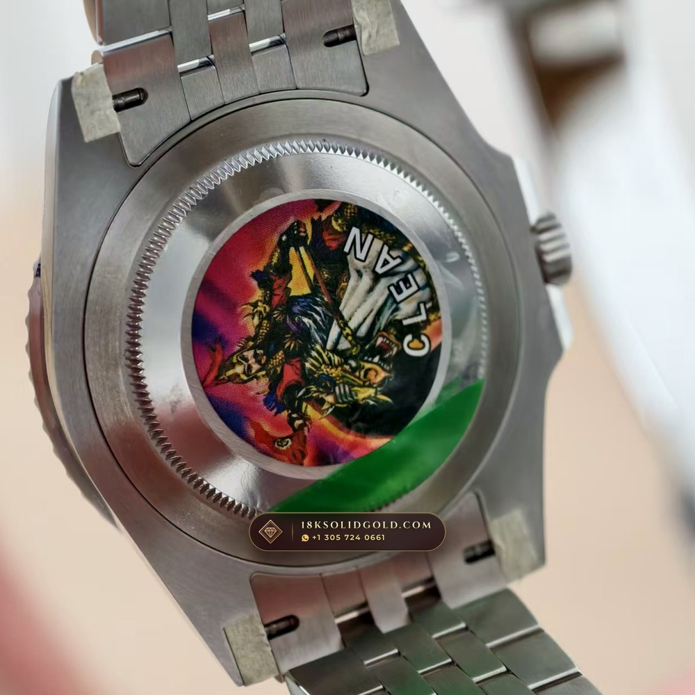 Rolex GMT-Master II Batgirl Blue & Black Jubilee Deep Crystal Optics Reference 126710BLNR — Salon Edition — Studio Gallery Plate VII in 904L Stainless Steel Custom Architecture (143.3g Verified Mass, Rolex Manufacture Cal. 3285 - 70h Power Reserve)