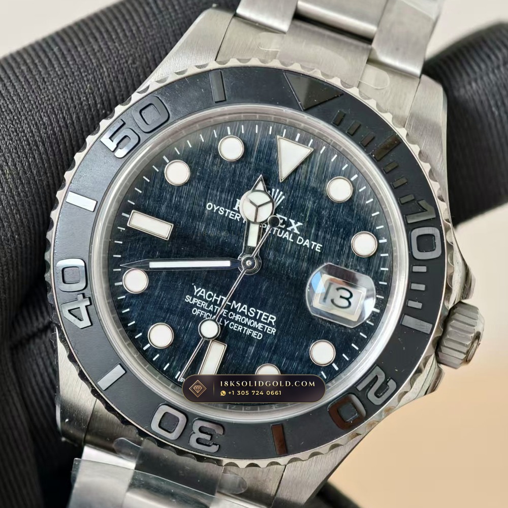 Rolex Yacht-Master 42 RLX Titanium Falcon Eye Stone Dial Geneva Atelier Spec Reference 226627 — Salon Edition angle 2