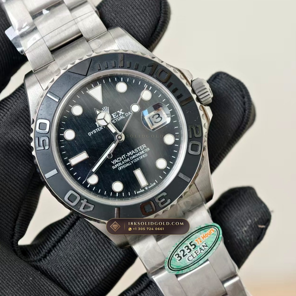 Rolex Yacht-Master 42 RLX Titanium Falcon Eye Stone Dial Geneva Atelier Spec Reference 226627 — Salon Edition angle 3